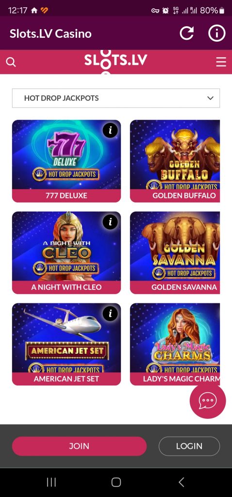 Slots LV Casino Android app