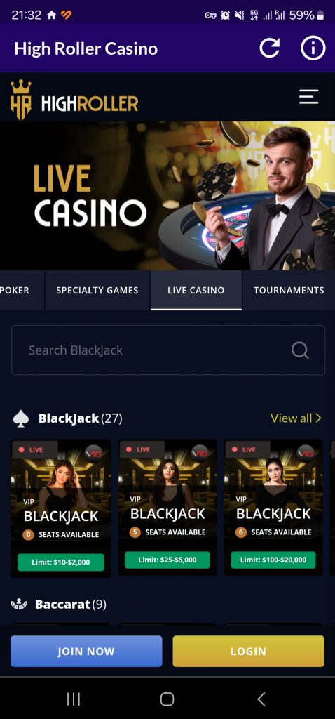 High Roller Casino Download App