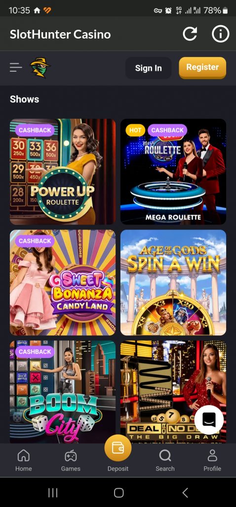 SlotHunter Casino Download Android App