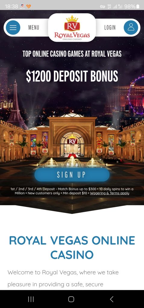 Royal Vegas Casino App