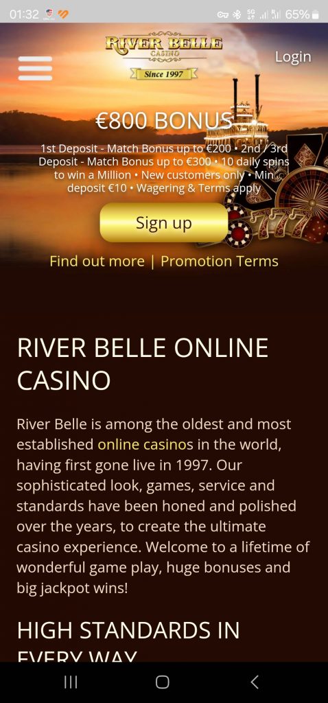 River Belle Casino app