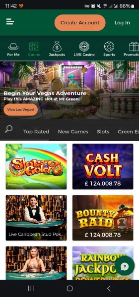 Mr Green UK Casino App